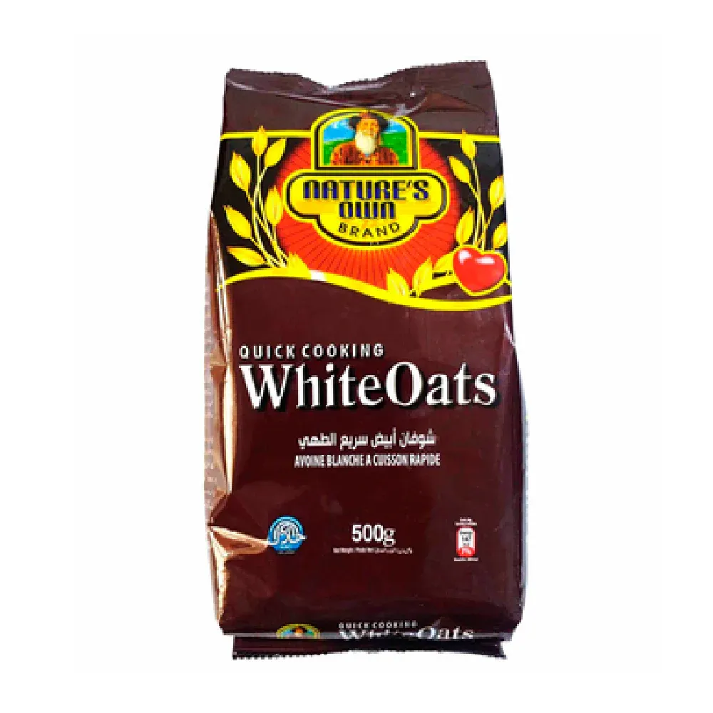 NATURES OWN CEREAL WHITE OATS POUCH 500 GM
