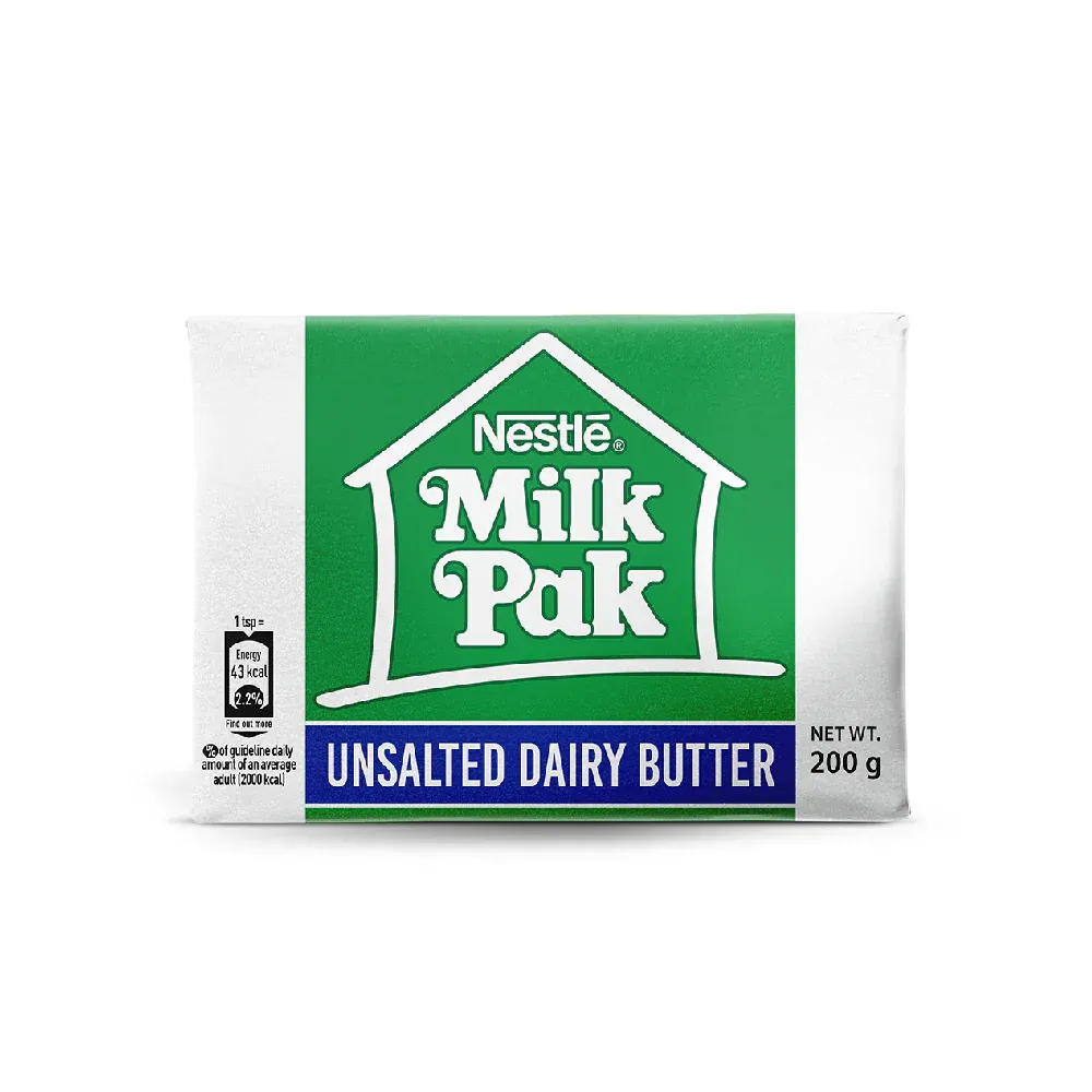 NESTLE MILK PAK DAIRY BUTTER UNSALTED 200 GM