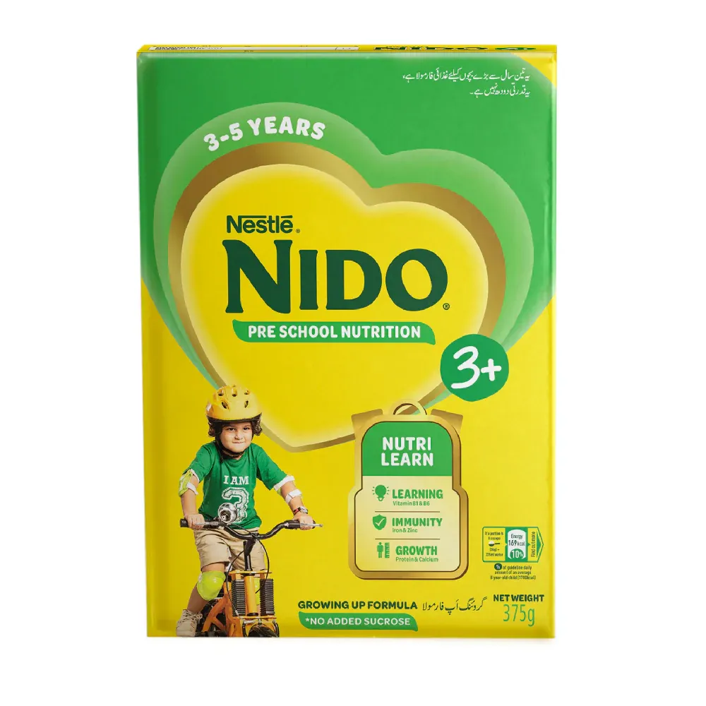 NESTLE NIDO MILK POWDER 3PLUS GROWING UP FORMULA 375 GM