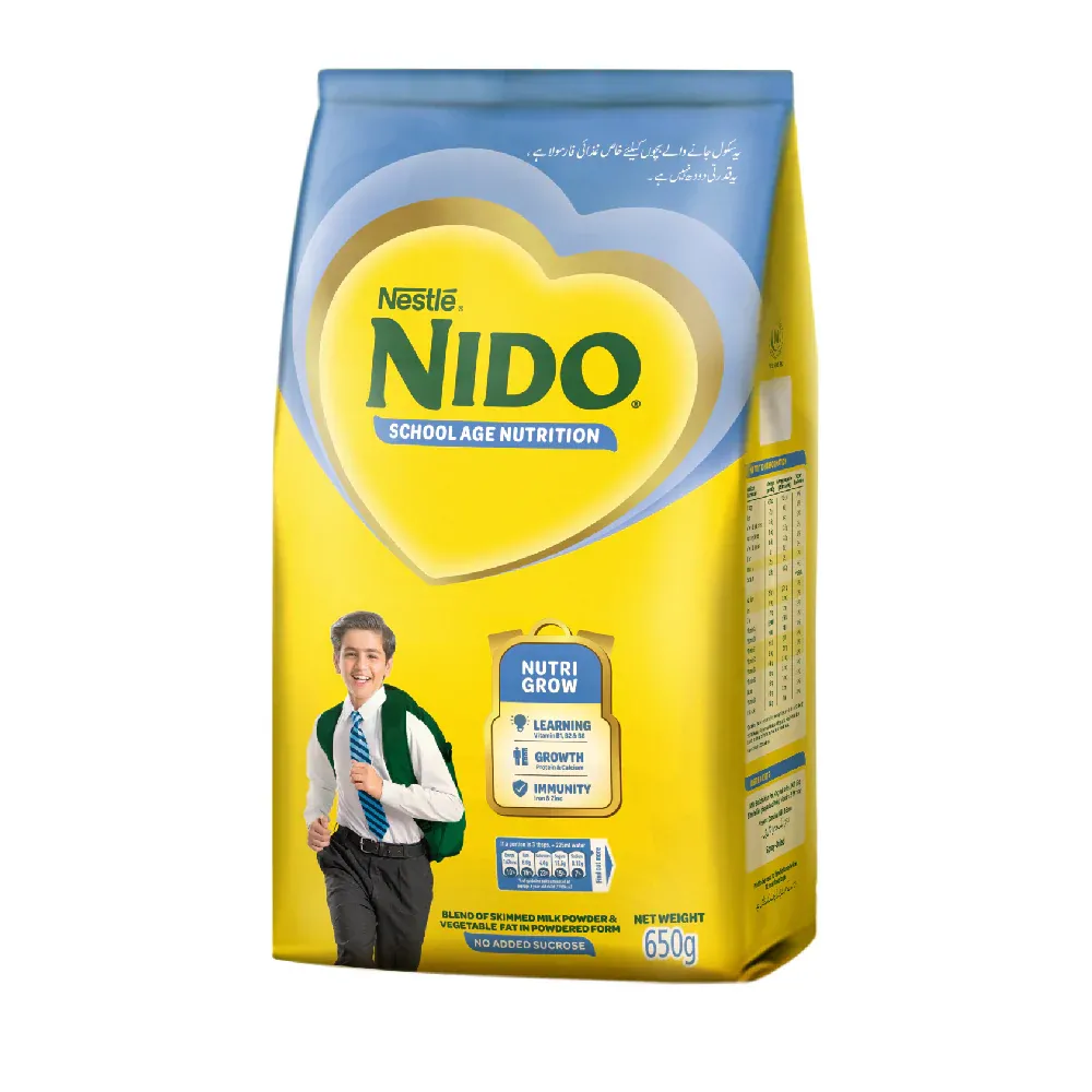 NESTLE NIDO MILK POWDER SCHOOL AGE GROWTH POUCH 650 GM