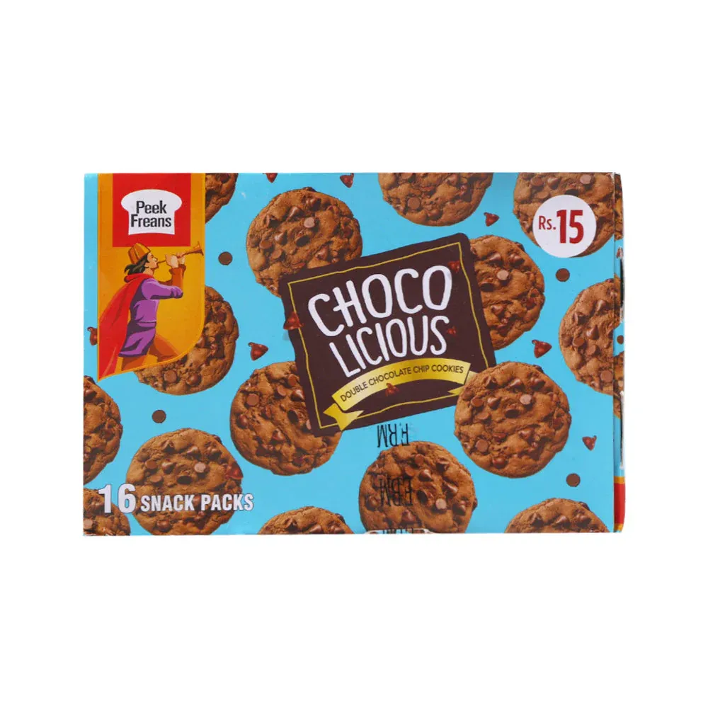 PEEK FREANS CHOCO LICIOUS DOUBLE CHOCOLATE CHIP COOKIES 18.9