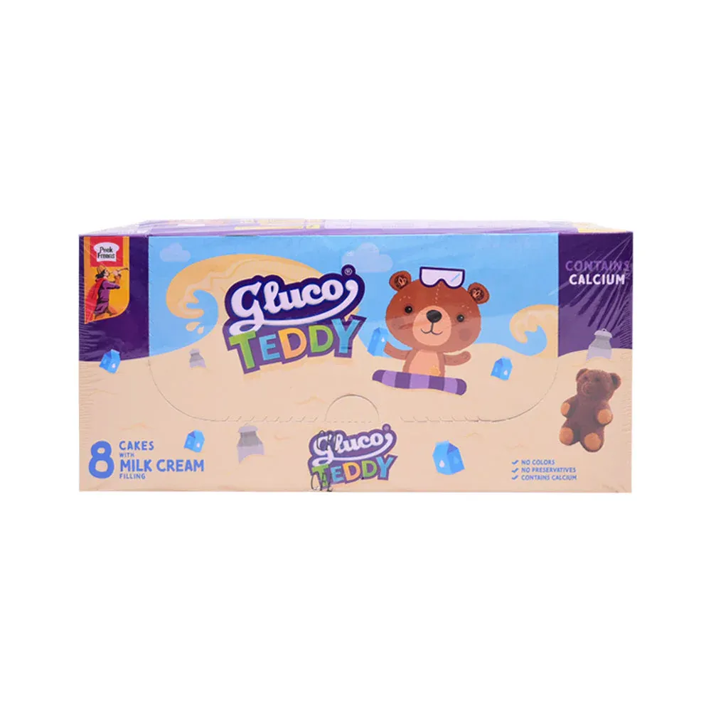 PEEK GLUCO TEDDY MILK 32 GM 8PC BOX