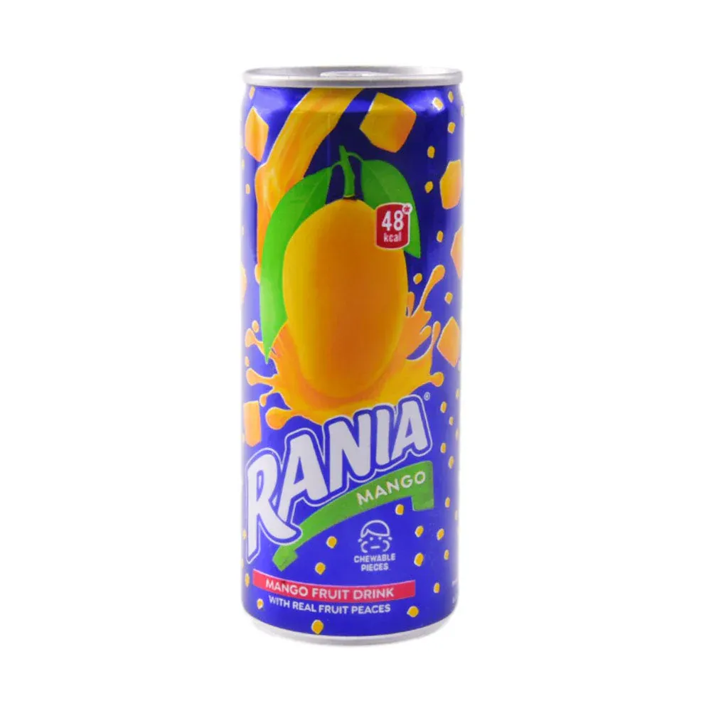 RANIA DRINK MANGO FRUIT PEACES TIN 250 ML