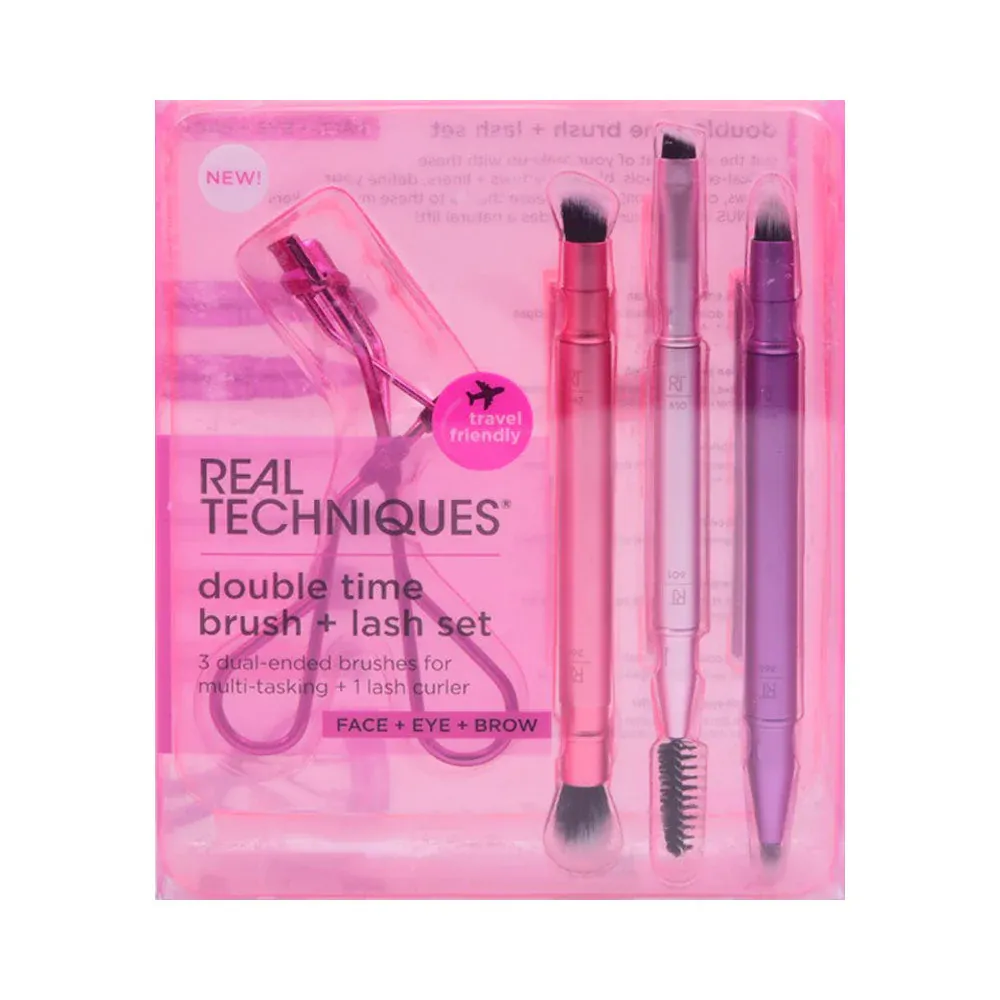 REAL TECHNIQUES DOUBLE TIME BRUSH & LASH SET