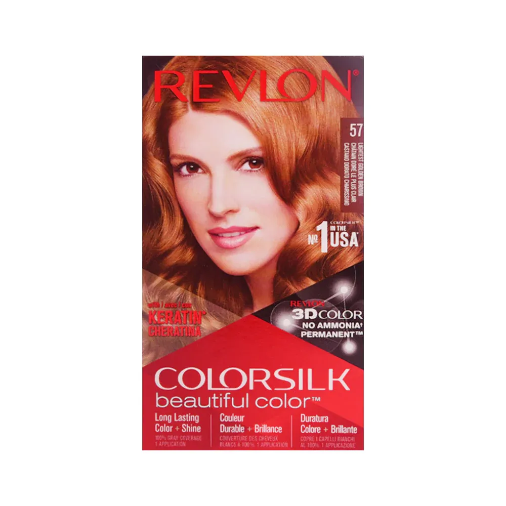 REVLON HAIR COLOR SILK LIGHTEST GOLDEN BROWN 57