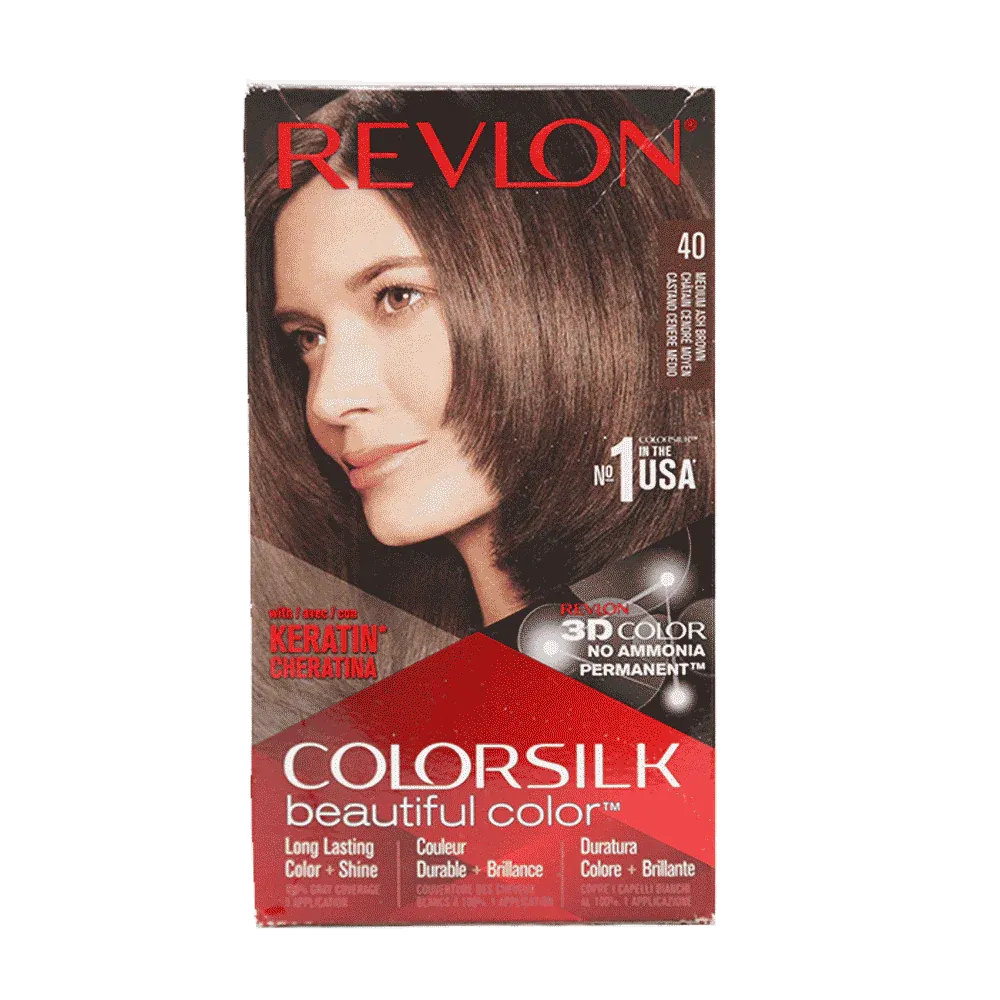 REVLON HAIR COLOR SILK MEDIUM ASH BROWN 40