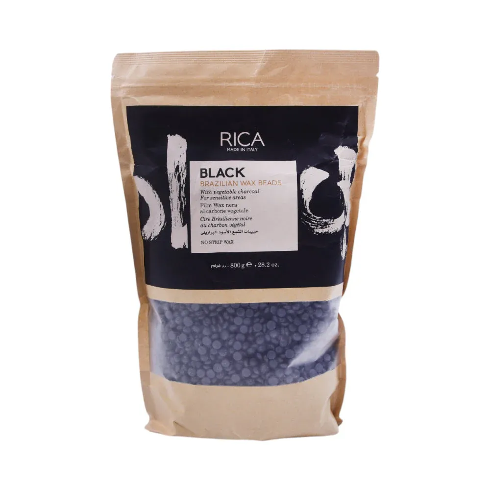 RICA HARD WAX BEADS BRAZILIAN BLACK 800 GM
