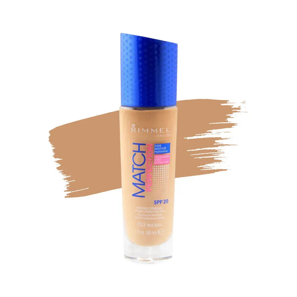 RIMMEL MATCH PERFECTION FOUNDATION TRUE BEIG PC