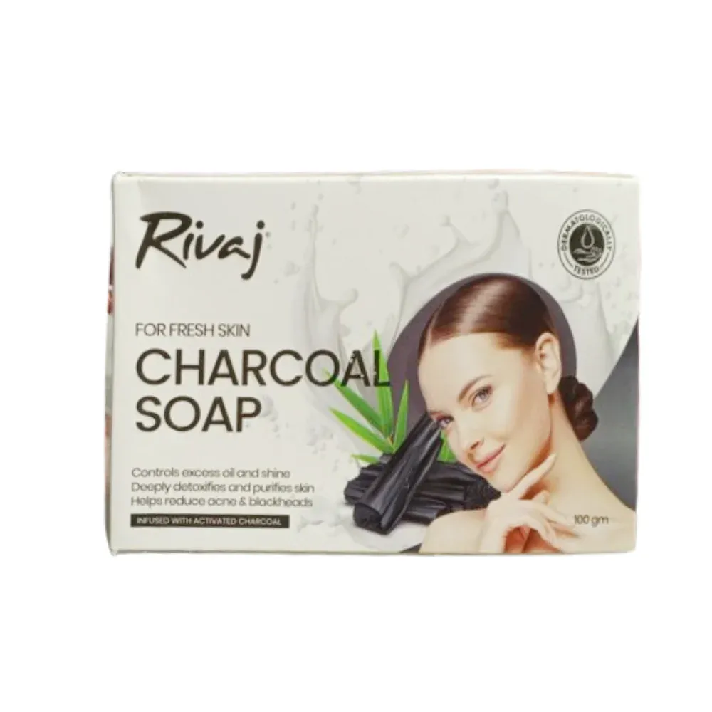 RIVAJ CHARCOAL SOAP 100GM