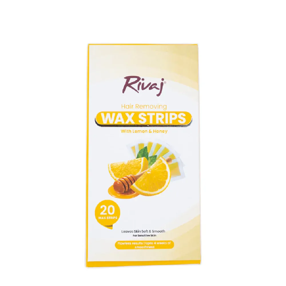 RIVAJ HAIR REMOVING WAX STRIPS LEMON AND HONEY PCS