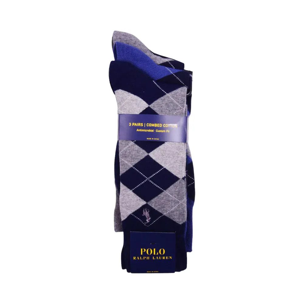 RL MEN DRESS SOCKS P-3 8091PK MULTI (IR)