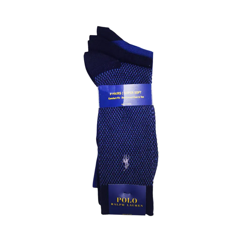 RL MEN DRESS SOCKS P-3 8612PK NVY (IR)