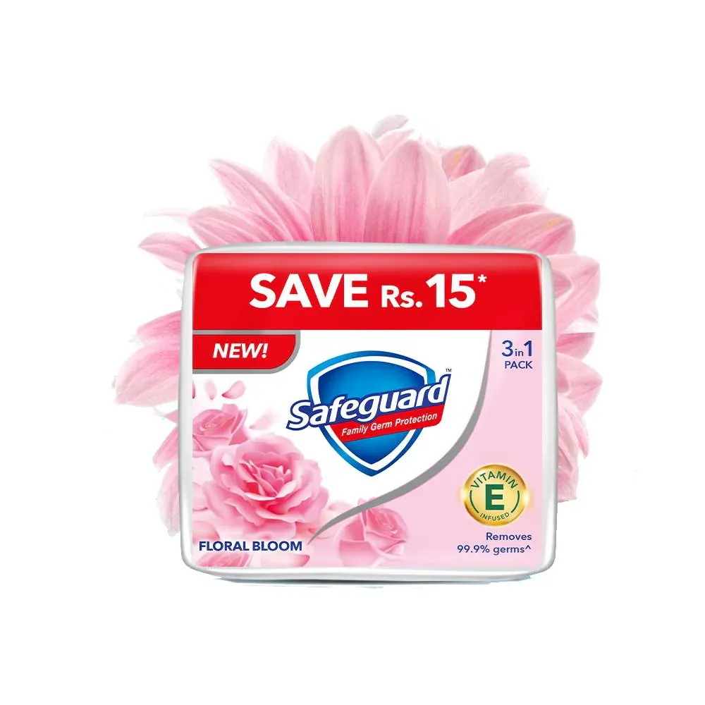 SAFEGUARD SOAP FLORAL SCENT JUMBO SIZE 3X 168 GM