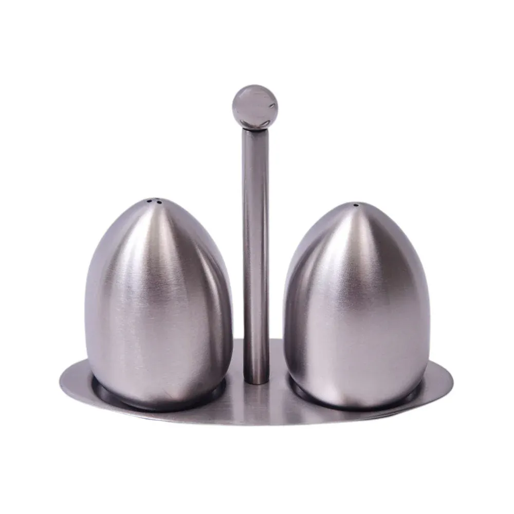 SALT N PEPPER SET 2PC STEEL IR B7710