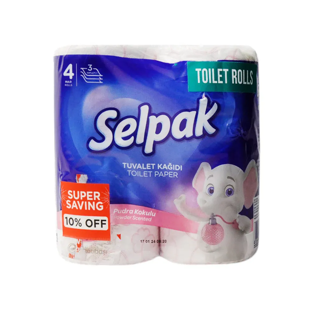 SELPAK TOILET ROLL PEDER 4 PC