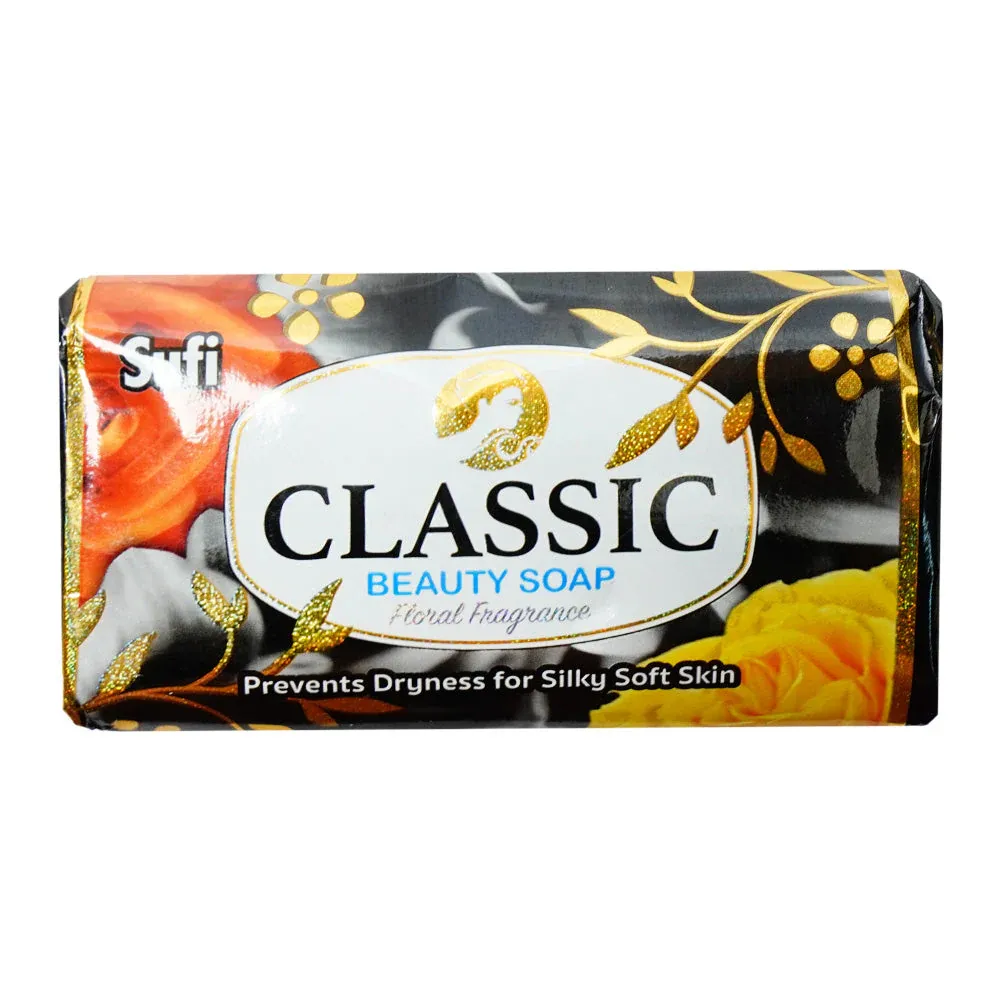 SUFI CLASSIC BEAUTY SOAP FLORAL FRAGRANCE BLACK 130 GM