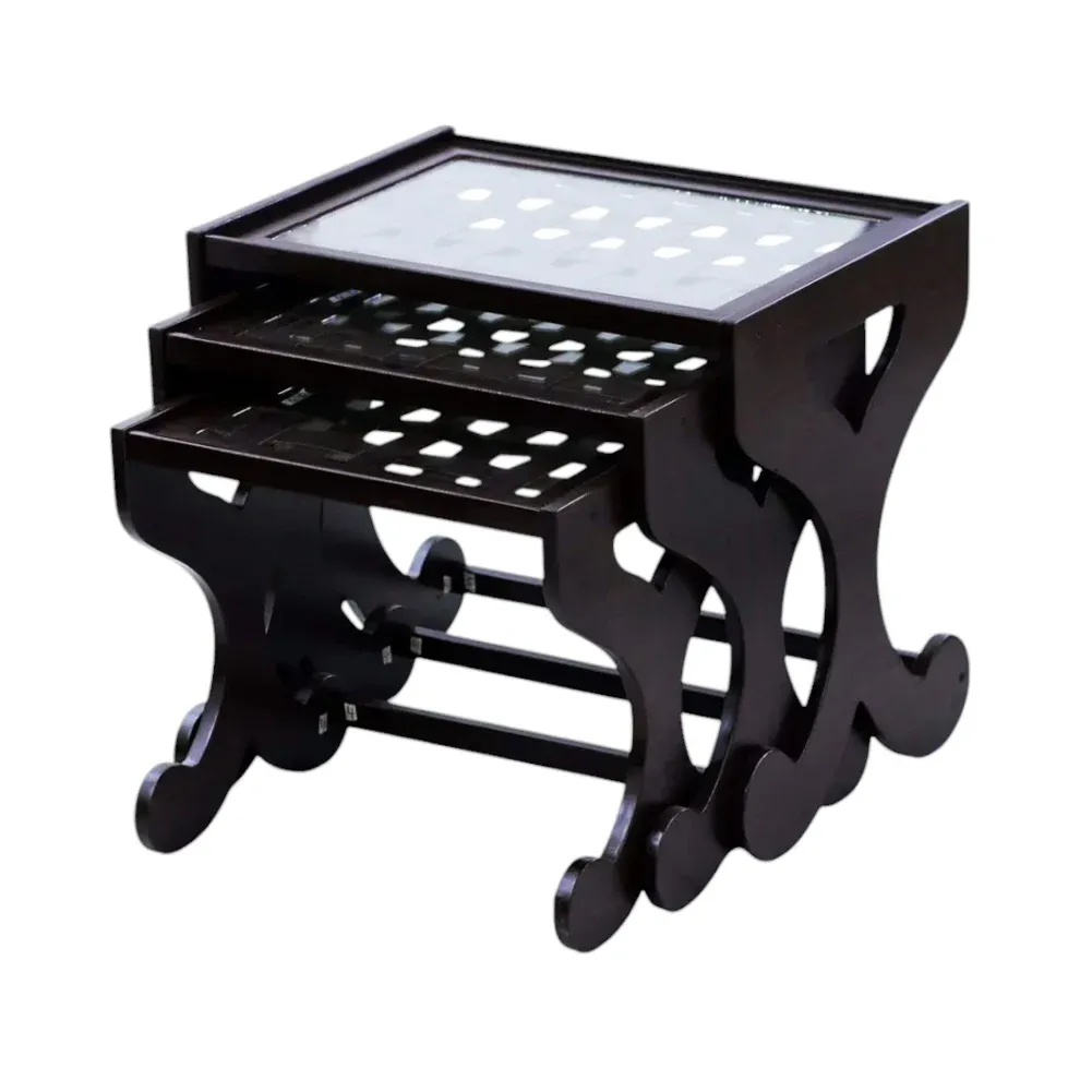 Table Set 3Pc Net D-Brown