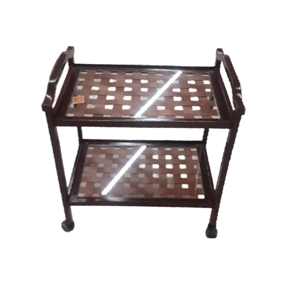 Tea Trolley Net 2 Shelf L-Brown