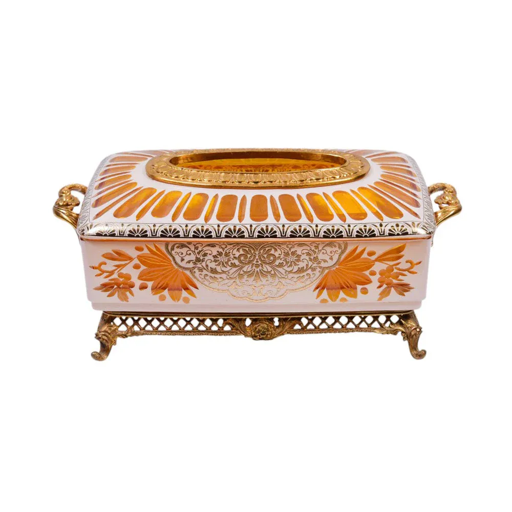 TISSUE BOX CRYSTAL BRASS IR H-C19-6018 J303-2-H13/A25