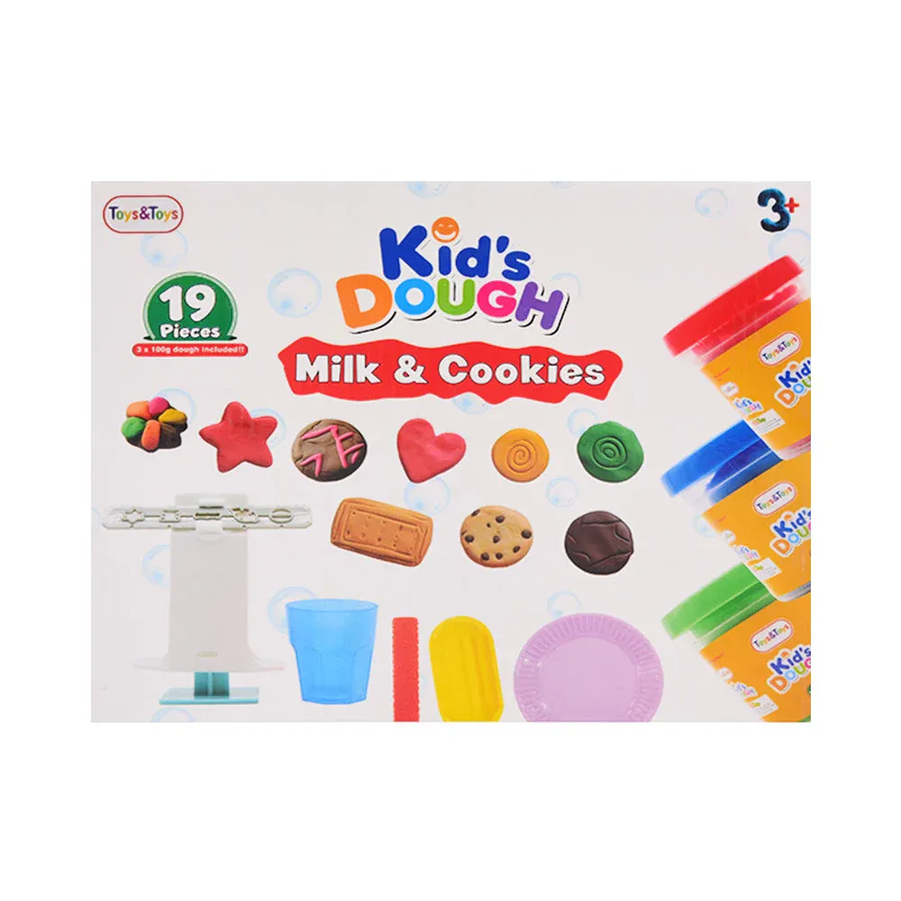 TKD-10 MILK N COOKIES PLAYDOUGH 19PC A.I