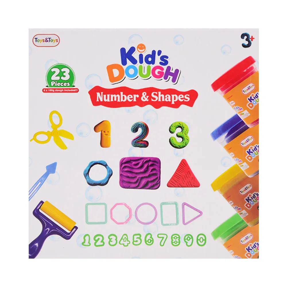 TKD-24 NUMBER N SHAPES PLAYDOUGH 23PC A.I