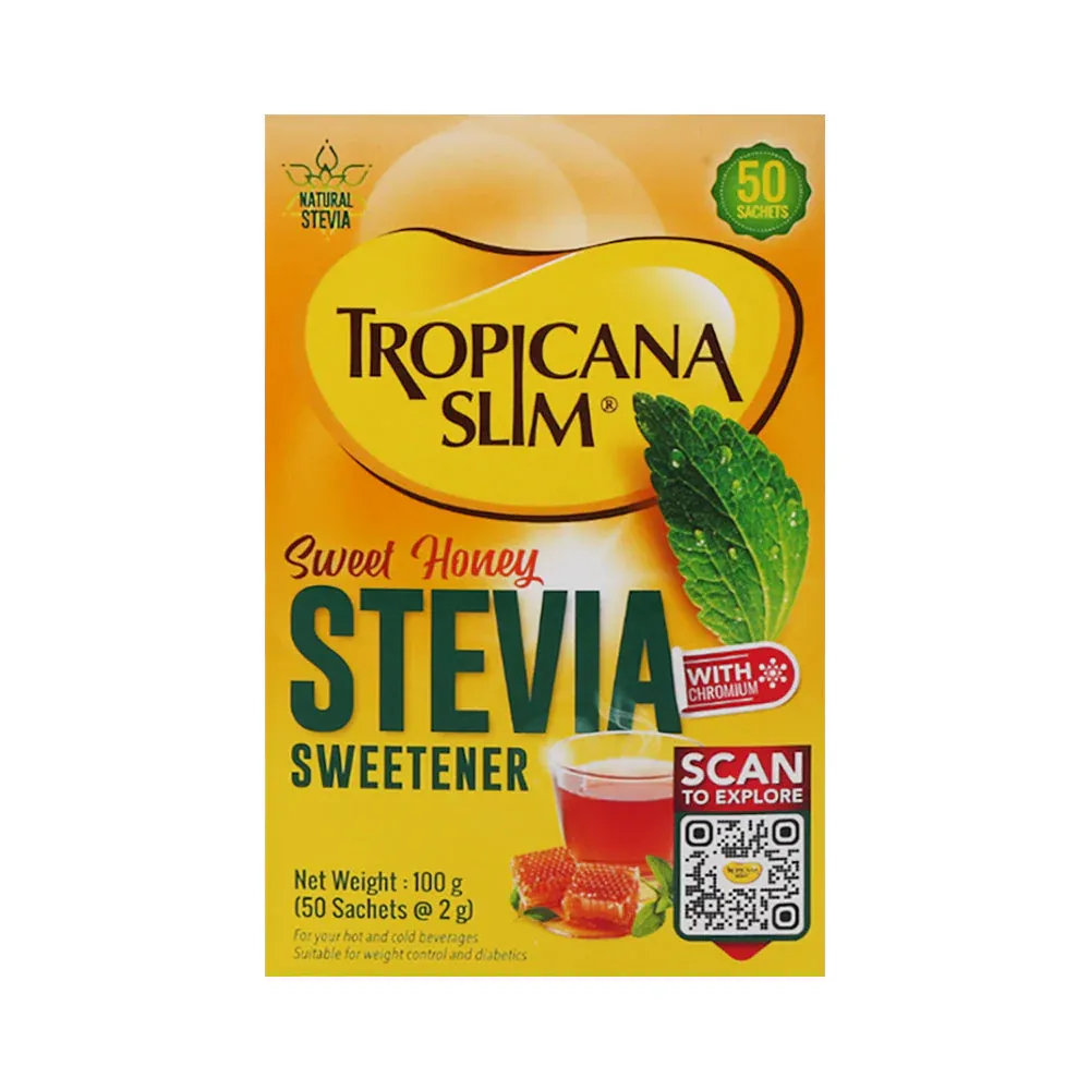TROPICANA SLIM STEVIA SWEETENER SWEET HONEY 50S 100 GM