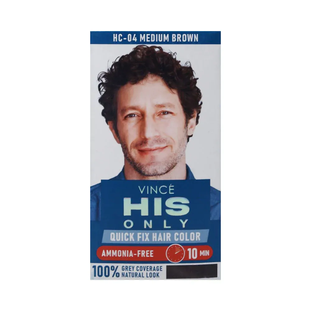 VINCE MEN HAIR COLOR (MEDIUM BROWN) HC-04