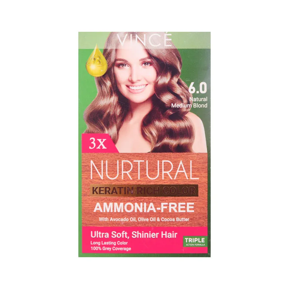 VINCE NURTURAL WOMEN HAIR COLOR (NATURAL MEDIUM BLOND 6.0)