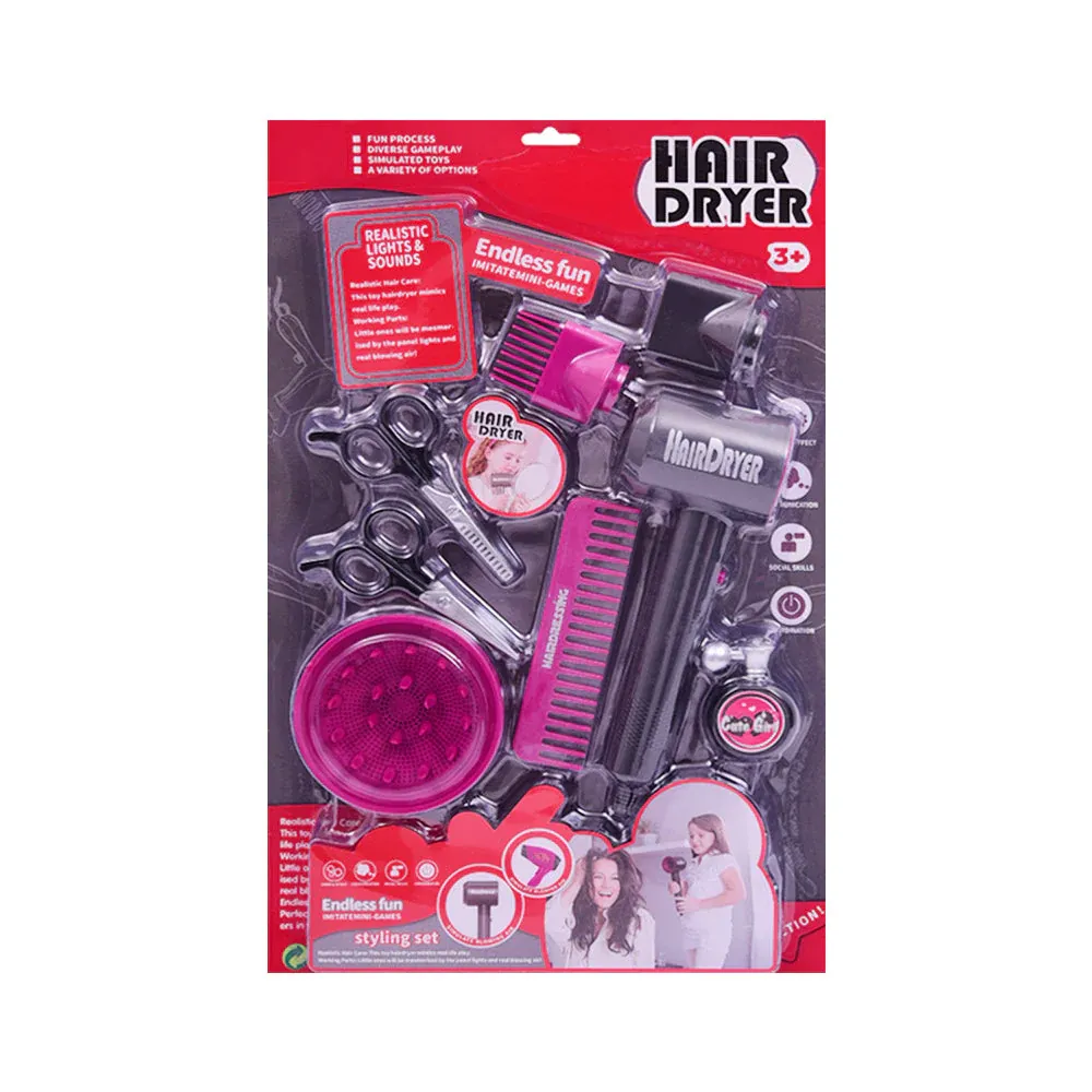 YF820A-2 BEAUTY HAIR DRYER SALOON SET IN CARD A.I