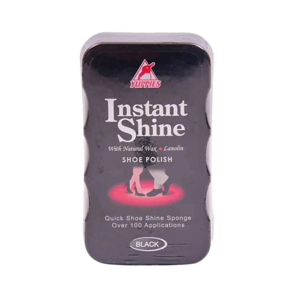 YUPPIES INSTANT SHINE SHOE POLISH SPONGE BLACK